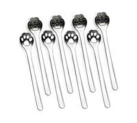 8-Pack Cat Paw Spoon 18/10 Stainless Steel Teaspoons, Sugar, Coffee, Cake, Dessert, Ice Cream Spoon Stirring Spoon, 5.9 inch