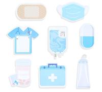 8 Pack de Notas Adhesivas Divertidas, Dibujos Animados Autoadhesivas Divertidas Enfermeras Notas Adhesivas Notas Adhesivas, Tema Médico Enfermera Regalos, para Hospital, Escuela, Oficina