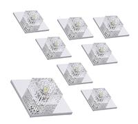 8 Pack Home Bedroom Ceiling LightLed Ceiling Light Square Downlight Modern Crystal Ceiling Lamp Spotlight Suitable for Aisle Balcony Entrance Stairs Fixture,Warm Light-180mm