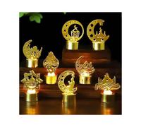8 Pack Ramadan Lantern Decorations for Home - Unique Eid Mubarak Lantern Lights, Star and easter decor