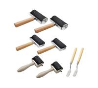 8 Pack Rubber Roller - Brayer Rollers with 3 Size for Crafting Brayer Rollers for Printmaking Braye