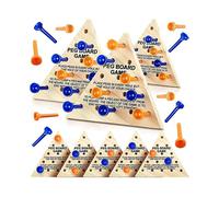 8 Packs Wooden Triangle Peg Games Wooden Board Game for Family Boys Girls Adults, Learning Toys Fun Board Games Travel Peg Jump Games,hw