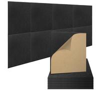 8 paneles acústicos autoadhesivos: 30 x 30 x 1 cm, paneles acústicos, paneles acústicos, paneles acústicos de pared, absorción de sonido, aislamiento acústico para estudio de grabación, oficina