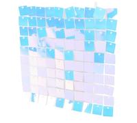 8 Paneles de Pared Brillantes, Fondo de Brillo Foursquare Sequin Fackdrop para Decoración de la Fiesta de Bodas de Cumpleaños, Imágenes Brillantes, Reutilizables con, Instalación