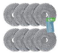 8 paños de repuesto para Roborock Saros 10R/Z70/Q revo/Qrevo S/Qrevo Pro/Qrevo Edge/Qrevo Master/Qrevo MaxV/Qrevo Slim/Qrevo Curv/QV 35A 35S/QR 598 798 Robot Aspiradora, lavables y reutilizables