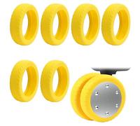 8 Paquete Silicón Bagaje Spinner Rueda Guangoche, 51-55mm Anti-Noise Silicón Rueda Protector Guangoche, Resistente al desgaste Baja Rueda Turno para Mala Desplazamiento Saca & Oficina ruedas para si