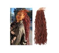 8 paquetes de trenzas de crochet con bucles suaves for rastas de mariposa, cabello sintético for mujeres negras Easy Installation and Removal(#350,18inch)