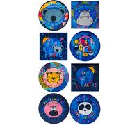 8 Parches infantiles para ropa, termoadhesivos serigrafiados. Ideales para planchar, reparar y decorar (Save Earth)
