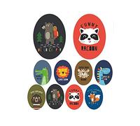 8 Parches infantiles para ropa, termoadhesivos serigrafiados. Ideales para planchar, reparar y decorar (Animals)