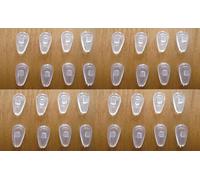8 pares de 16 almohadillas suaves para la nariz para gafas, almohadillas de silicona cómodas para cámara de aire, antideslizantes, para reemplazo de gafas