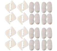 8 pares de almohadillas para zapatos y 8 pares de almohadillas de agarre para el talón, almohadillas ajustables para zapatos, esponja suave, tapón de dedo gordo y almohadilla de apoyo