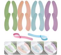 8 pares de asientos de inodoro suaves para baño, 2 elevadores de asiento de inodoro, asiento de inodoro calentador de baño, almohadillas de cubierta suave y portátil, lavable y reutilizable, adecuado