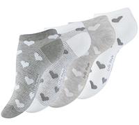 8 Pares de calcetines cortos para mujer, diseño de rayas y corazones
