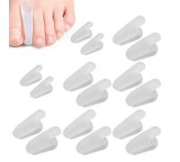 8 Pares de Separadores de Dedos de Gel, Espaciador Corrector de Dedos Elástico Suave de Silicona para Alineación de Juanetes Superpuestos, Separador de Dedos Superpuestos