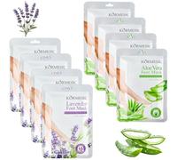 8 Pares Mascarilla Pies - Exfoliante Pies para Mujer y Hombre, Máscaras Hidratantes de Pies, Calcetines Exfoliantes, Cuidado de Pies Secos y Agrietados (4 x Lavanda y 4 x Aloe Vera)