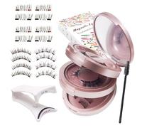 8 Pares Pestañas Postizas Magneticas Naturales Efecto 3D Ojos De Gato Reutilizables Kit Pestañas Magneticas Naturales Magnetic Lashes Con 1 Rizador Peine Estuchealm Acenamiento Caja Embalaje