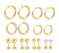 8 Pares Tiny Oro Stud Pendientes in Acero Quirúrgico, Multiuso Hipoalergénico Pendientes Piercing Hélix Cartílago, Pequeño Huggie Hoop Pendientes para Accesorio de Mujer