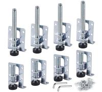 8 patas ajustables para muebles, 55/102 mm, para cargas pesadas, patas ajustables en altura, patas niveladoras de muebles con 48 tornillos pequeños, niveladores para mesas, estantes, armarios, banco