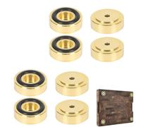 8 patas de tabla de cortar de latón dorado, con almohadillas de goma antideslizantes para tablas de cortar, muebles y mejorar la estabilidad del gabinete