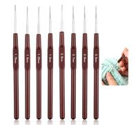 8 PCS Agujas de Ganchillo, Ganchos de Ganchillo de Encaje, Acero Inoxidable para Tejer y Ganchillo, Ganchos de Diferentes Tamaños (0.5 mm a 1.75 mm), Ideal para Principiantes y Expertos