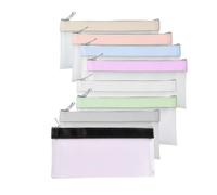 8 Pcs Bolsas para Billetes A5, Organizador de Dinero Transparente, Bolsa de Dinero con Cremallera, Sobres de Efectivo Impermeable, Portadocumentos Bolsa de Documentos, Cartera para Negocio Bancario