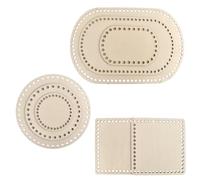 8 Pcs Cculos,Cuadrados y Ovalados Cesta Madera Natural Base,Base para Bolsos Crochet,Base Cesta Ganchillo Madera para Tejer Cestas Navideñas (10/15/20/25/30 cm)