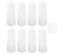 8 PCS Cornillas de revestimiento de aluminio, tapas de esquina de revestimiento exterior, moldura de revestimiento liso, paneles de metal liso uñas de adornos incluidas para la