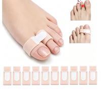 8 PCS Corrector Dedo Martillo, Alisador de dedos en martillo, enda para Separar los Dedos de los Pies Curvados, Alineación Hallux Valgus, Transpirable & reutilizables (Tono de piel claro)