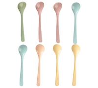 8 Pcs Cucharas de Postre, 16 cm Cucharillas Postre, Cucharas de Huevo de Plástico Reutilizable Coloridas, Cucharillas Cafe para Helado, Café, Postres, Sopa, Bebidas Calientes