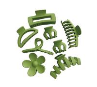 8 Pcs de pinzas para el pelo,pinzas para el pelo para las mujeres,antideslizante fuerte fija pinzas para el pelo,pinzas para el pelo accesorios para el adelgazamiento del cabello grueso (verde)