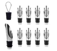 8 Pcs Gotas de Acero Inoxidable para Vino, 2-en-1 para Embotellador de Vino, Gotero de Vino de Acero Inoxidable, Gotero de Metal para Vino, Aerador de Vino de Acero Inoxidable, para Vino, Cerveza