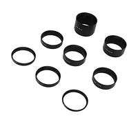 8 PCS M48X0.75 Kit de Tubo de Extensión para Cámaras y Oculares, Distancia Focal 3 5 7 10 12 15 20 30 Mm, Accesorios de Fotografía de Telescopio Astronómico de Anillo Extensible