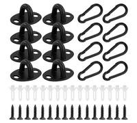8 pcs M5 Ganchos de Techo Gancho de Pared Placa de Cubierta,Anclaje Pared con Tornillos,para Sillas Colgantes Anclajes Toldo Accesorios para Barcos