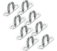 8 Pcs M6 Placa de Ojo de Acero Inoxidable, Ganchos de Techo, Placas de Ojo, Ojales de Pared para Fijación de Toldo Gancho de Techo Pared para Colgar Columpio Yoga Saco de Boxeo Yoga Hamaca