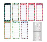 8 Pcs Magnetic Notepad Tear Off Non Adhesive Memo Pads for Fridge Kitchen | Grocery List Magnet Pad Families Shoppers Students Teachers Renters Parents Home Office Apartment Dorm Living Room