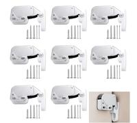 8 PCS Pestillos de Resorte,Mini Latch Cierre Presión Puerta,Mini Latch Cierre Pulsador Autocaravana,para Abrir Cierre de Presion para Armario Gabinete para Puertas de Armario Con Tornillos