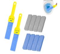 8 Pcs Piedra Pomez para Limpieza WC, Bloque de Piedra Pómez Limpiador de Inodoro Reemplazable, Pumice Stone Cleaning Block WC Natural para Limpiar Inodoros Piscina Baño Cocina, con 2 Mango