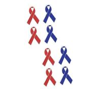 8 Pcs Red Decor Awareness Ribbons World Day Lapel Breastpin Ribbon Breast Pin Alloy Brooch Clothing Accessories