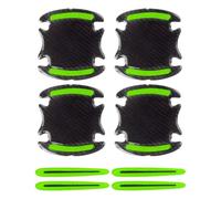 8 PCS Reflectantes Protector Manija Coche Protector para VW ID.Buzz I 2022-2024, Carbono Película de Protectora Manillar Evitar Arañazos Protección Pintura,Green