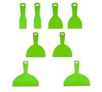 8 Pcs Reusable Plastic Putty Knife Set Flexible Scraper Tool Flexible Paint Scrapers Tool for Decals, Wallpaper Baking, Wall and Car Putty Spackling Patching and Painting