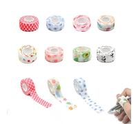 8 Pcs Tape Adhesivo Elastico, Cinta de Vendaje Deportiva, Cinta Deportiva Adhesiva, Cinta de Vendaje Adhesivo para Levantar Pesas, Atar Artículos con los Dedos, Fácil de Rasgar(Multicolor)