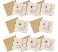 8 Pcs Tarjeta de Felicitación, Tarjeta Regalo, con Sobres Kraft Bonitos, Retro Testigo Boda, Tarjeta Jubilacion, Tarjeta Gracias, Decoradas Postales, Regalo Sobres Navidad Boda (18 x 10.5mm)