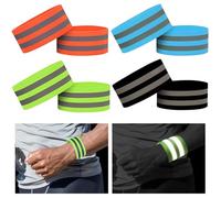 8 PCS Tirantes Reflectantes, Bandas Reflectoras, Brazalete Reflectante Altamente Reflexivo, Bandas de Muñeca/Tobillo, Banda de Seguridad Reflectantes, Bandas de Neón para Running, Ciclismo