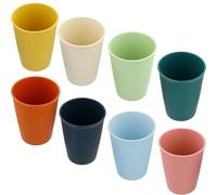8 Pcs Vasos Plastico Duro 350ml, 8,3x10,8cm, 8 Colores Copas Plastico Apilable Reutilizables, Resistente Temperatura -20℃ a 120℃, Vasitos Aperitivos Plastico, Tazas Café Té Agua Cocina Picnic, Espesar