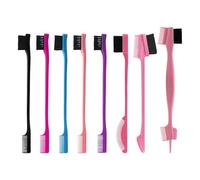 8 peines para el cabello y cepillos para cejas, ideales para viajes, compactos, materiales de almacenamiento, peines profesionales para seccionar