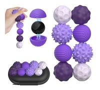 8 Pelota Antiestres Juguetes Sensoriales, Pelota Antiestres, Bolas MagnéTicas De AcupresióN, Pelota De DescompresióN, Bola Antiestres, para Niños y Adultos con TDAH, TOC, Ansiedad y Autismo (A)