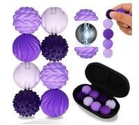 8 Pelotas Magnéticas Anti estrés de Silicona - Juguete Sensorial Silencioso para Adultos y Adolescentes - Alivia la Ansiedad y Favorece la Relajación - para Hombres y Mujeres Morado