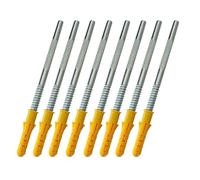 8 pernos de expansión para soporte de mamparo, soporte invisible de pared, M6 x 130 mm, tornillos de expansión invisibles, capacidad de carga de 10 kg, para estantes, cortinas, marcos de fotos, etc