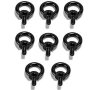 8 pernos de ojo M8 resistentes, acero inoxidable 304 negro con rosca, tornillos macho para elevación viva y varios equipos de ingeniería, juego de pernos de anclaje