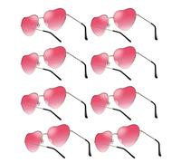 8 Pezzi Occhiali da Sole a Forma di Cuore, Occhiali a Forma di Cuore per Donna Uomo, Gafas de Sol Clásicas, Gafas de Fiesta de Navidad,Festa di Compleanno, Festa di Addio Al Nubilato, Festa di Nozze